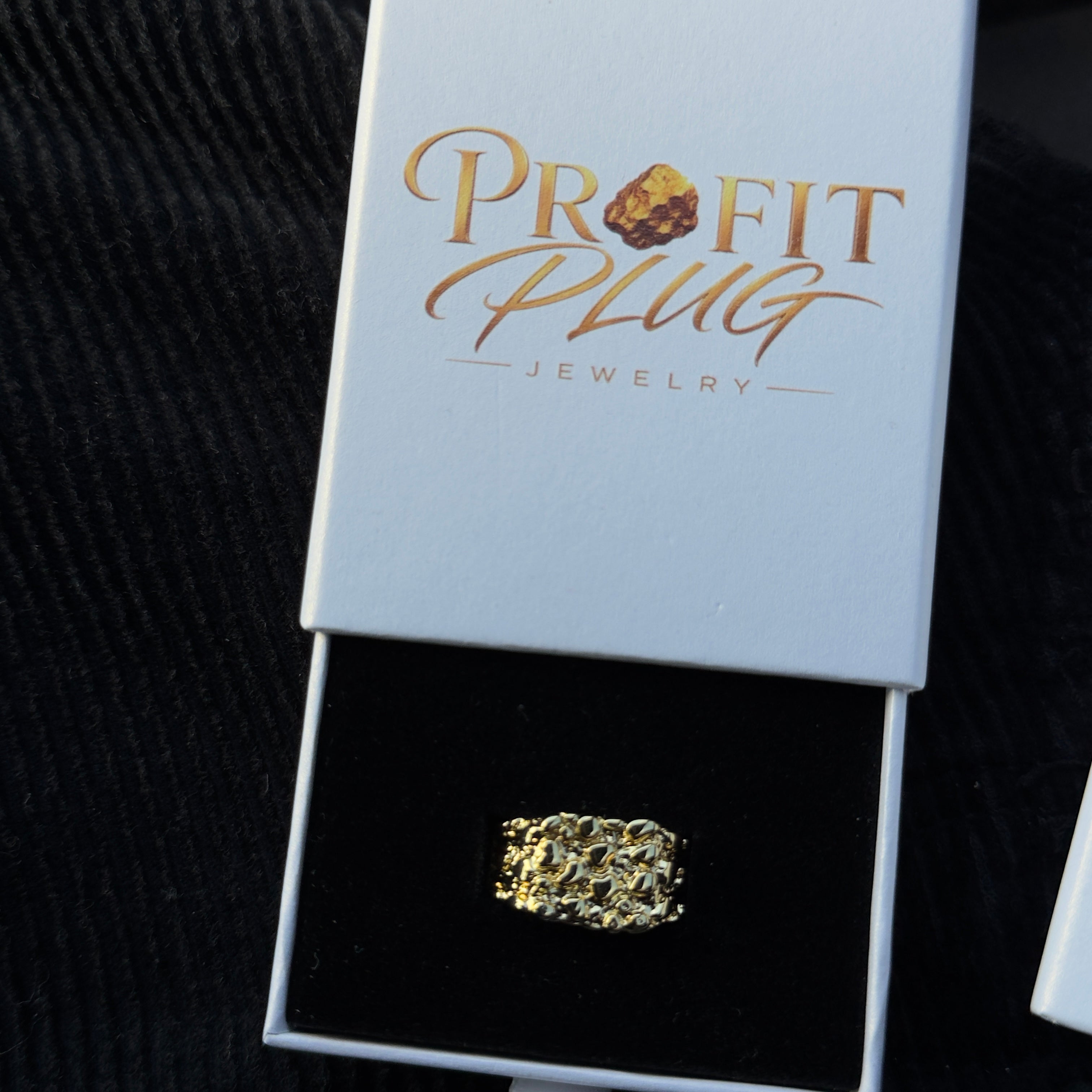 Gold plated 14k Nugget ring